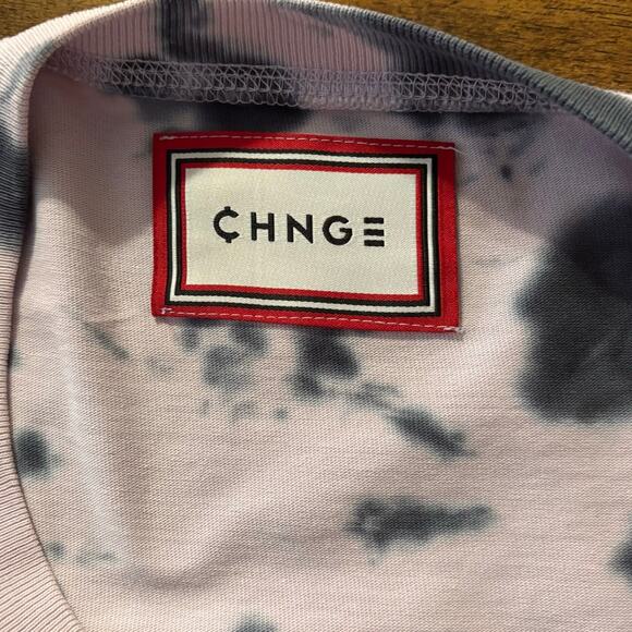 CHNGE Women's Medium T Shirt Cropped Organic Cotton Long Sleeve Crew Tie Dye - Picture 5 of 8